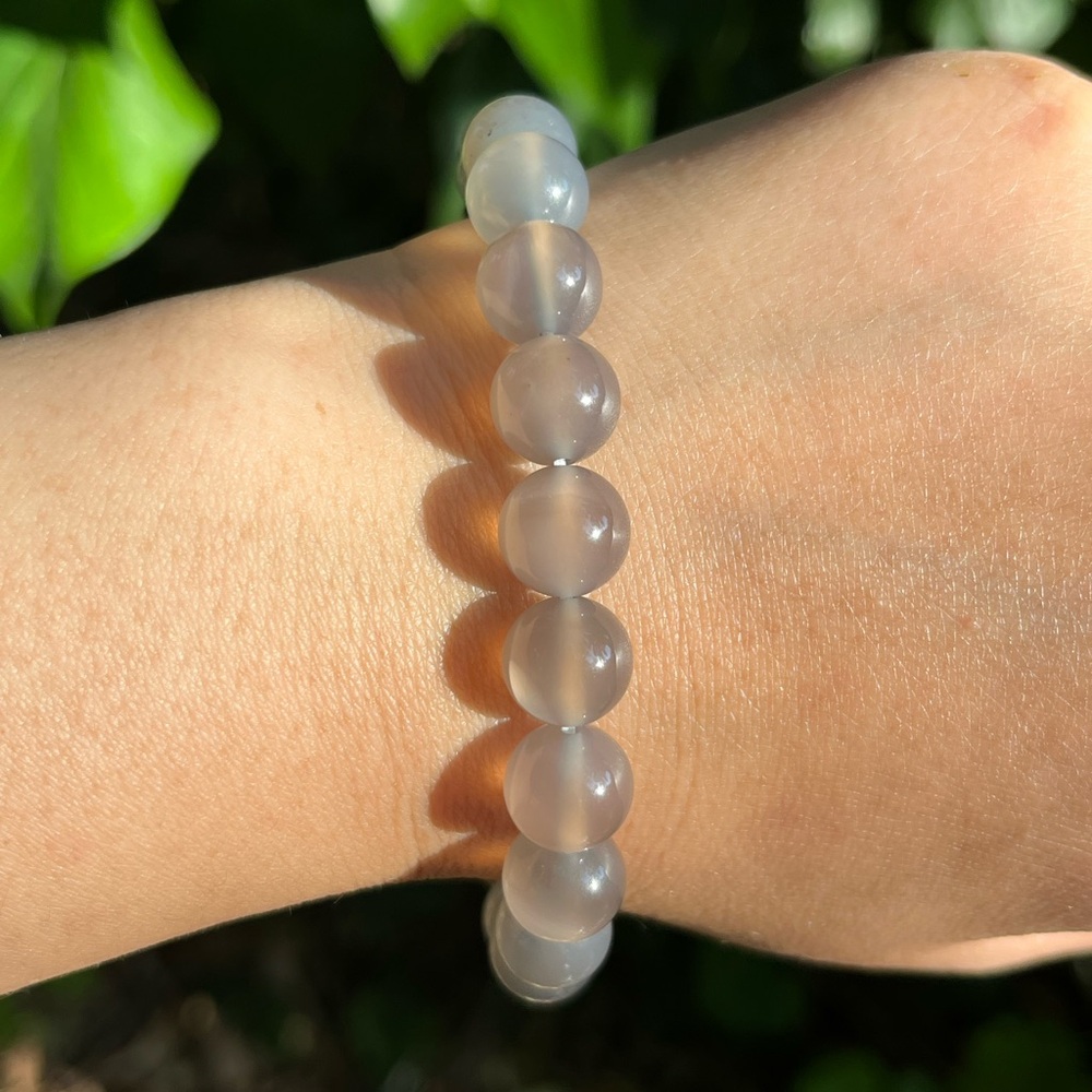 10mm smoky agate stretchable bracelet